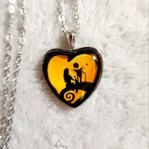 Jack Skellington & Sally-Nightmare Before Christmas necklace